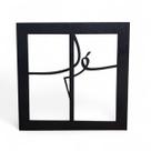 Placa Decorativa Palavra Fé em Mdf Cor Preto 19 cm