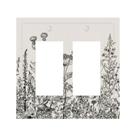Placa decorativa para interruptor de luz 2 gang com 2 teclas tipo rocker, botânica Placa decorativa para interruptor de luz 2 gang com 2 teclas tipo rocker, botânica