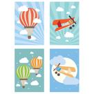 Placa Decorativa para Quarto de Menino Balões Kit 4un 20x30