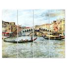 Placa Decorativa para Sala em MDF Barco Cidade Painel Kit 4 Placas