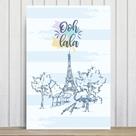 Placa Decorativa Paris França Oolala MDF 30x40