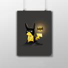 Placa Decorativa Pikashu Batman Placa Decorativa Pikashu Batman