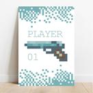 Placa Decorativa Player 1 Placa Decorativa Player 1