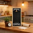 Placa Decorativa Prancheta Mini Lousa Quadro De Mdf 34x15