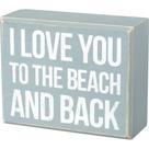 Placa decorativa Primitives de Kathy I Love You Beach