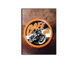 Placa Decorativa Quadro Entalhado Em Madeira Café Racer