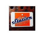 Placa Decorativa Quadro Entalhado Em Madeira Gas Station