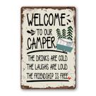 Placa decorativa qxinlsc Camper Camper Camping Accessories 20x30cm Placa decorativa qxinlsc Camper Camper Camping Accessories 20x30cm