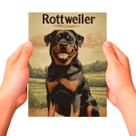 Placa Decorativa Raças Cachorro Vintage Rottweiler Cor: Sortido