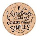 Placa Decorativa Redonda Pequena 20 cm Frase Motivacional Felicidade Placa Decorativa Redonda Pequena 20 cm Frase Motivacional Felicidade