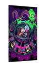 Placa decorativa - rick and morty - viagem espacial