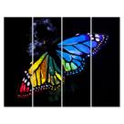 Placa Decorativa Sala Colorida Borboleta Painel Kit 4 Placas Placa Decorativa Sala Colorida Borboleta Painel Kit 4 Placas