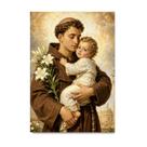 Placa Decorativa Santo Antônio Renascentista 21x30cm