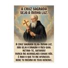 Placa Decorativa São Bento Poderosa Oração Poderosa 50x70cm