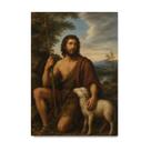 Placa Decorativa São João Batista Pintura Renascentista 50x70cm