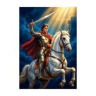 Placa Decorativa São Jorge No Cavalo 15x21cm Placa Decorativa São Jorge No Cavalo 15x21cm