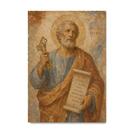 Placa Decorativa São Pedro Estilo Afresco Antigo 21x30cm