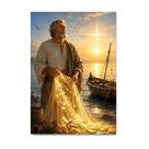 Placa Decorativa São Pedro Pescador de Almas 50x70cm Placa Decorativa São Pedro Pescador de Almas 50x70cm