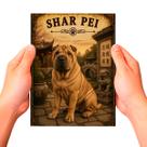 Placa Decorativa Shar Pei Cachorro Pet MDF
