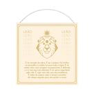 Placa Decorativa Signo de Leão Pequena com Corda 14x14