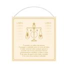 Placa Decorativa Signo de Libra Pequena com Corda 14x14