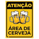 Placa Decorativa Sinalização Área de Cerveja Placa Decorativa Sinalização Área de Cerveja