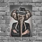 Placa Decorativa Sr Elefante 18x27cm