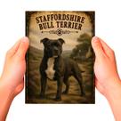 Placa Decorativa Staffordshire Bull Cachorro Pet MDF