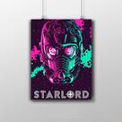 Placa Decorativa Star Lord - Senhor das Estrelas Marvel