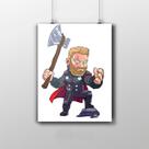 Placa Decorativa Thor Desenho Guerra Infinita - Vingadores Marvel