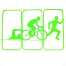 Placa decorativa triatlhon verde fluorescente Placa decorativa triatlhon verde fluorescente