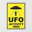 Placa decorativa UFO et aviso engraçado ovni disco voador