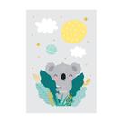 Placa Decorativa Urso Coala e Estrelas 30x40cm Placa Decorativa Urso Coala e Estrelas 30x40cm