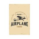 Placa Decorativa Vintage Avião Tours 01 30x40cm