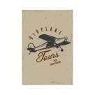Placa Decorativa Vintage Avião Tours 02 30x40cm