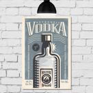 Placa Decorativa Vintage Bebidas MDF Vodka 20x30cm Placa Decorativa Vintage Bebidas MDF Vodka 20x30cm