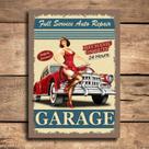 Placa Decorativa Vintage Frase Auto Service Placa Decorativa Vintage Frase Auto Service