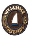 Placa Decorativa - Welcome Friends Náutico praia 204
