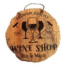 Placa Decorativa Wine Shop Taças 55518 - BTC - Btc Decor