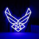 Placa decorativa WittyRhe Air Force Neon Light 36x33 cm USB
