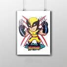 Placa Decorativa Wolverine desenho Liga da Justiça Placa Decorativa Wolverine desenho Liga da Justiça
