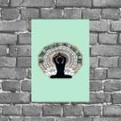 Placa Decorativa Yoga Be The Change 18x27cm Placa Decorativa Yoga Be The Change 18x27cm