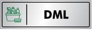 Placa DML - Sinalização - Portas / Paredes - em Alumínio de 25x8cm Placa DML - Sinalização - Portas / Paredes - em Alumínio de 25x8cm