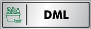 Placa DML - Sinalização - Portas / Paredes - em Alumínio de 25x8cm