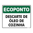 Placa Ecoponto Descarte De Óleo De Cozinha - 30x20cm