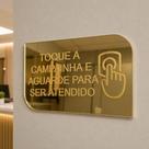Placa Em Acrílico Espelhado Toque A Campainha Moderno Luxo Placa Em Acrílico Espelhado Toque A Campainha Moderno Luxo