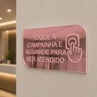Placa Em Acrílico Espelhado Toque A Campainha Moderno Luxo Placa Em Acrílico Espelhado Toque A Campainha Moderno Luxo