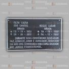 Placa em Alumínio Túmulo Jazigo Lápide Cemitério sem Foto para 2 Pessoas com Mensagem