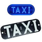 Placa Em Led Com Escrita Taxi (Led Azul) Com Tomada Usb E Ventosa Para Vidro