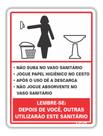 Placa em Poliestireno Regras p/ Sanitario Feminino 15x20cm